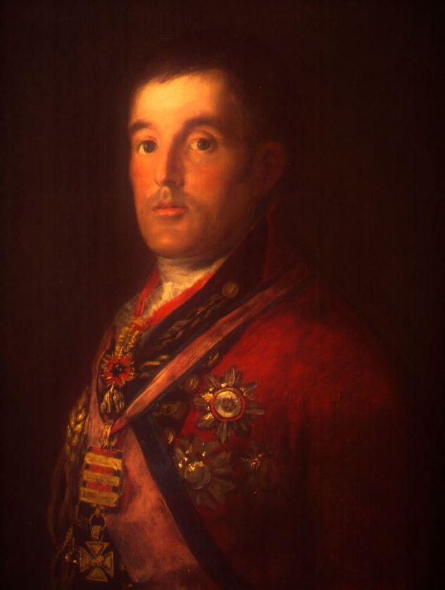 Feldmarschall Arthur Wellesley Wellington   1769-1852 Francisco Goya. 26.0 x 20.0 x 0.3 cm.