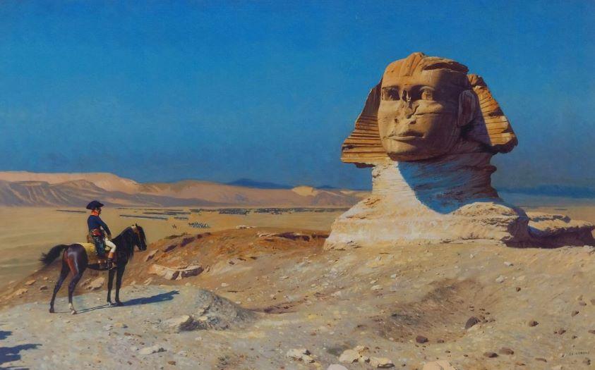 Bonaparte vor der Sphinx 1796. 28.0x18.0x1.0 cm. 523510