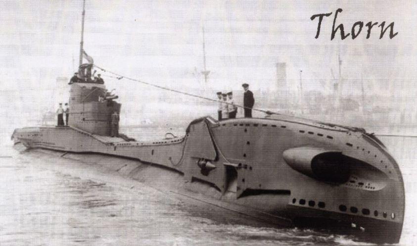 HMS Thorn 1941 U-Boot Royal Navy.  30.0 x 18.0 x 0.3 cm.